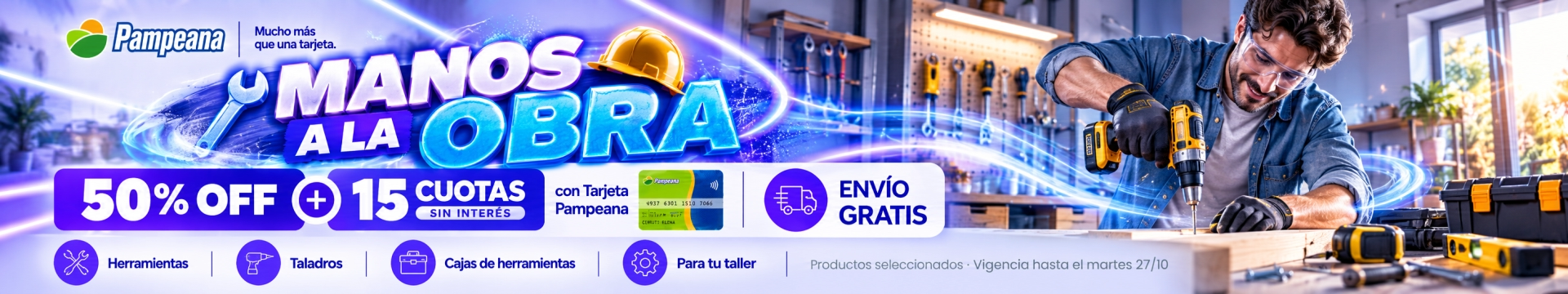 HERRAMIENTAS 50% OFF + 15 CUOTAS