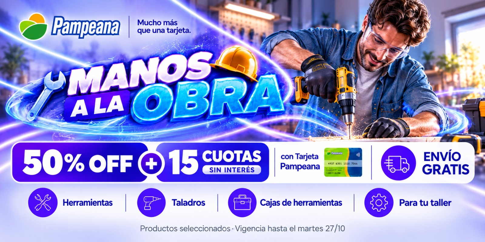 HERRAMIENTAS 50% OFF + 15 CUOTAS